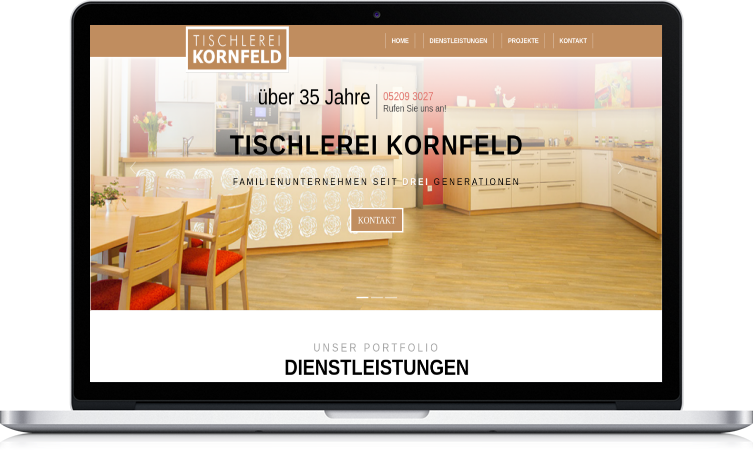 Webdesign für Tischlerei-Kornfeld